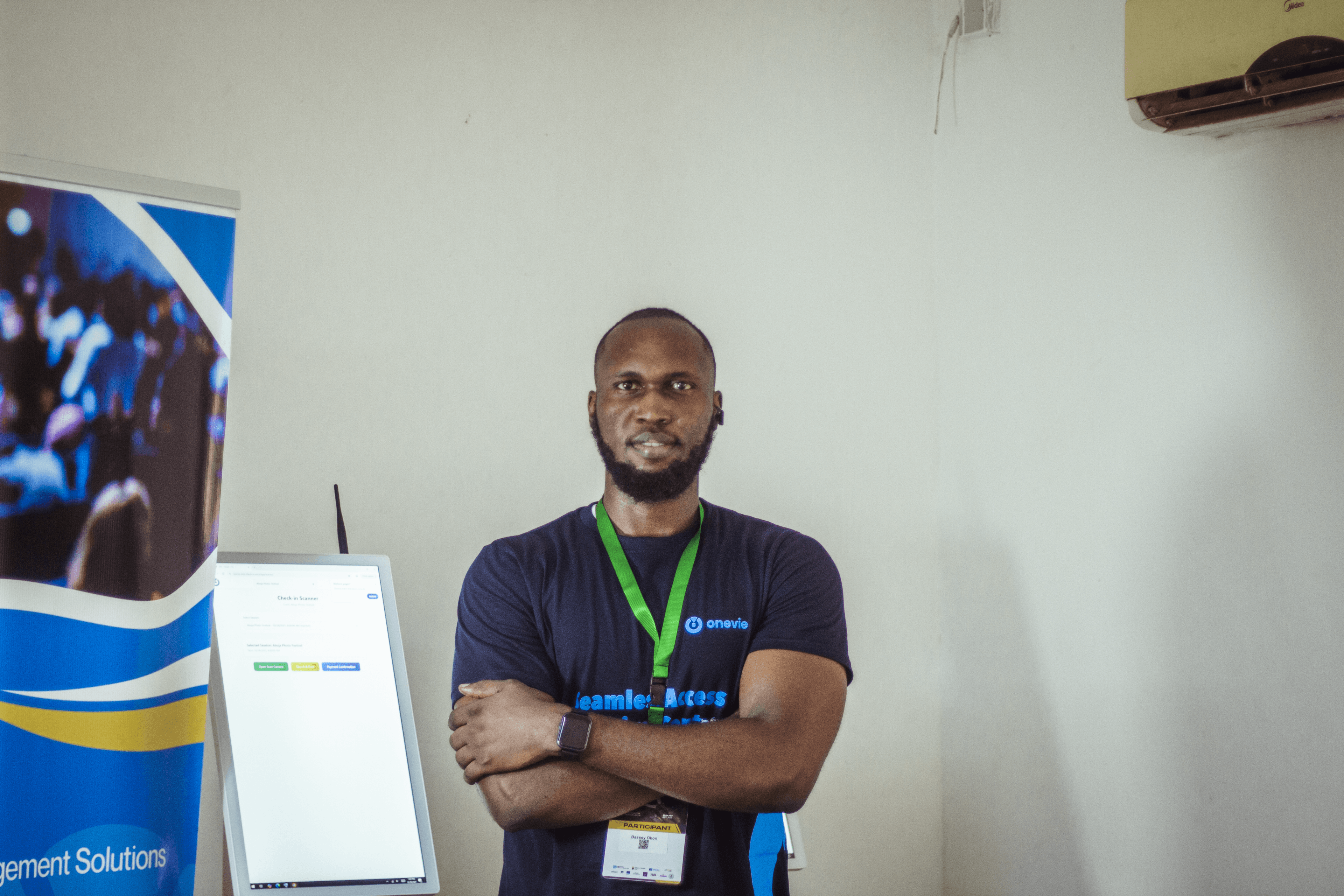 Team collaboration around laptop